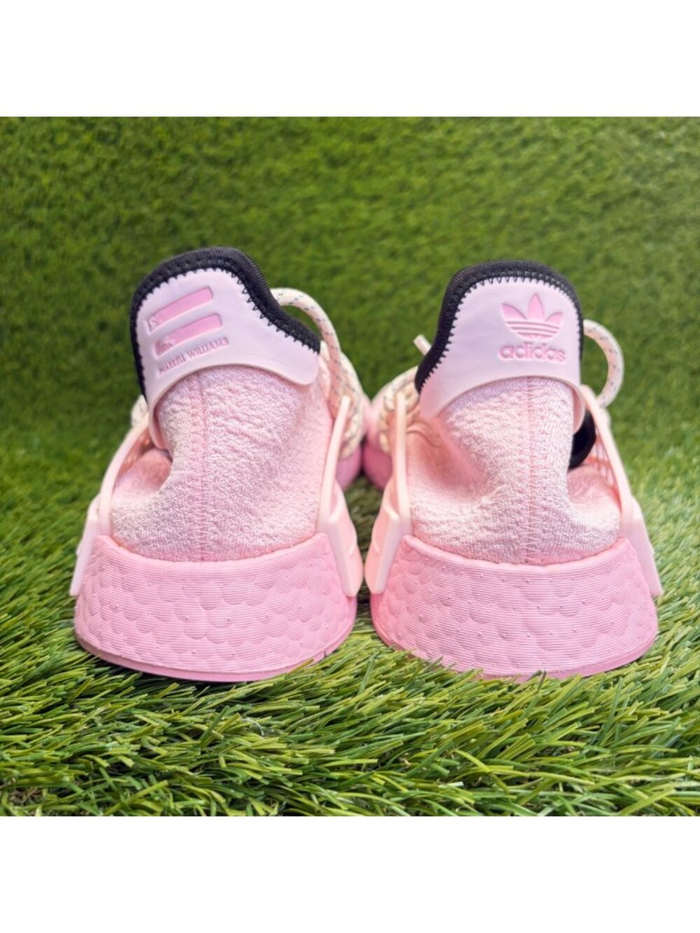 Adidas NMD Hu Pharrell‎ Mens Size 12.5 Pink Athletic Running Shoes Sneakers